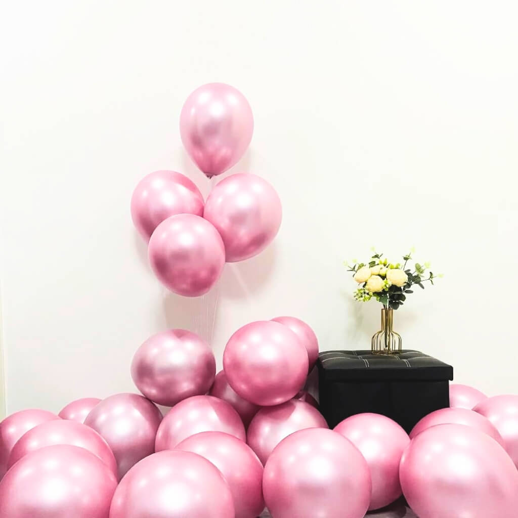 10-inch Chrome Pink Latex Balloons 10pk