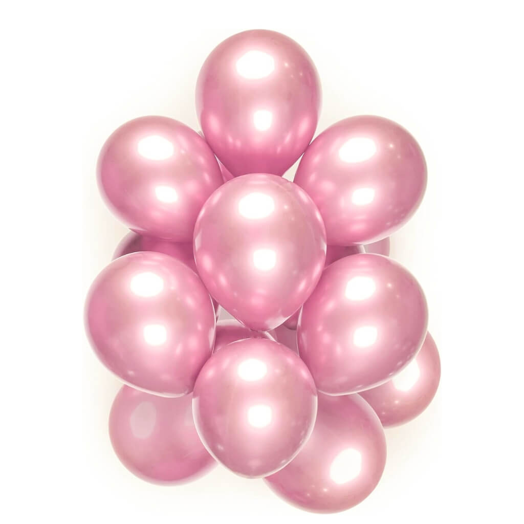10-inch Chrome Pink Latex Balloons 10pk