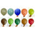 10" Retro Colour Latex Balloon 10 Pack - multi colours