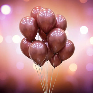 12-inch Pearl Burgundy Red Latex Balloons 10pk
