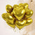 18-inch Gold Heart Foil Balloon Bouquet 10 Pack