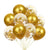 Gold Eid Mubarak Gold Confetti Latex Balloon Bouquet 10pk