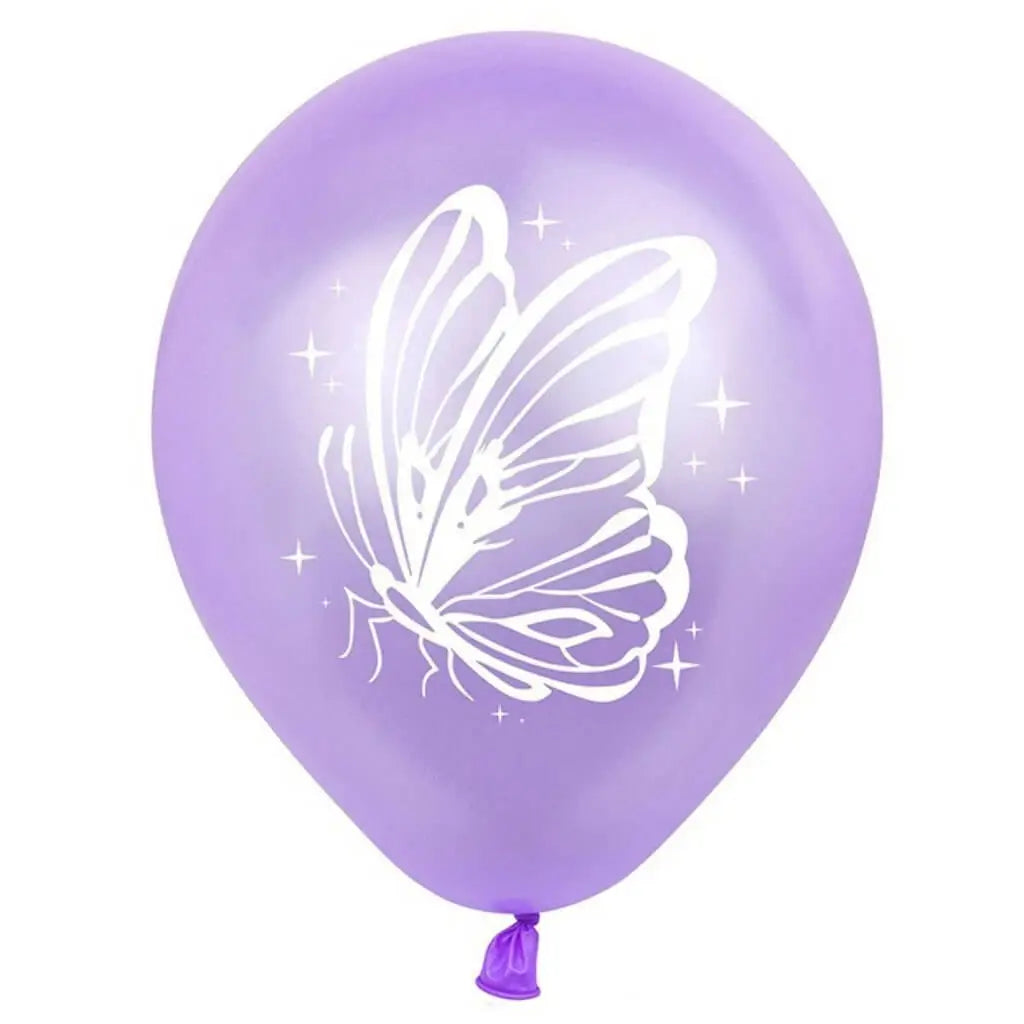 12-inch Pearl Purple Butterfly Latex Balloons 10pk