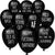 12-inch Abusive Birthday Black Latex Balloons 10pk