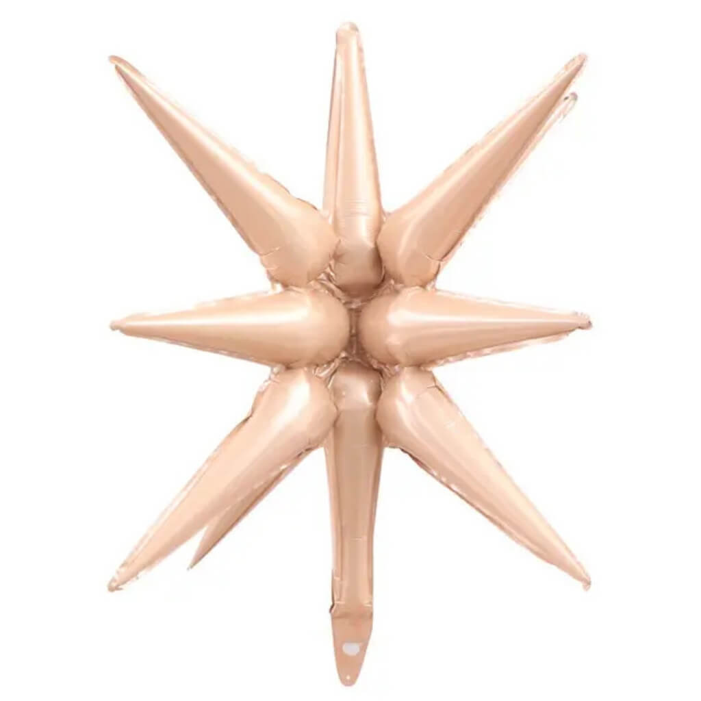 Jumbo 3D Burst Star Matte Caramel Foil Balloon