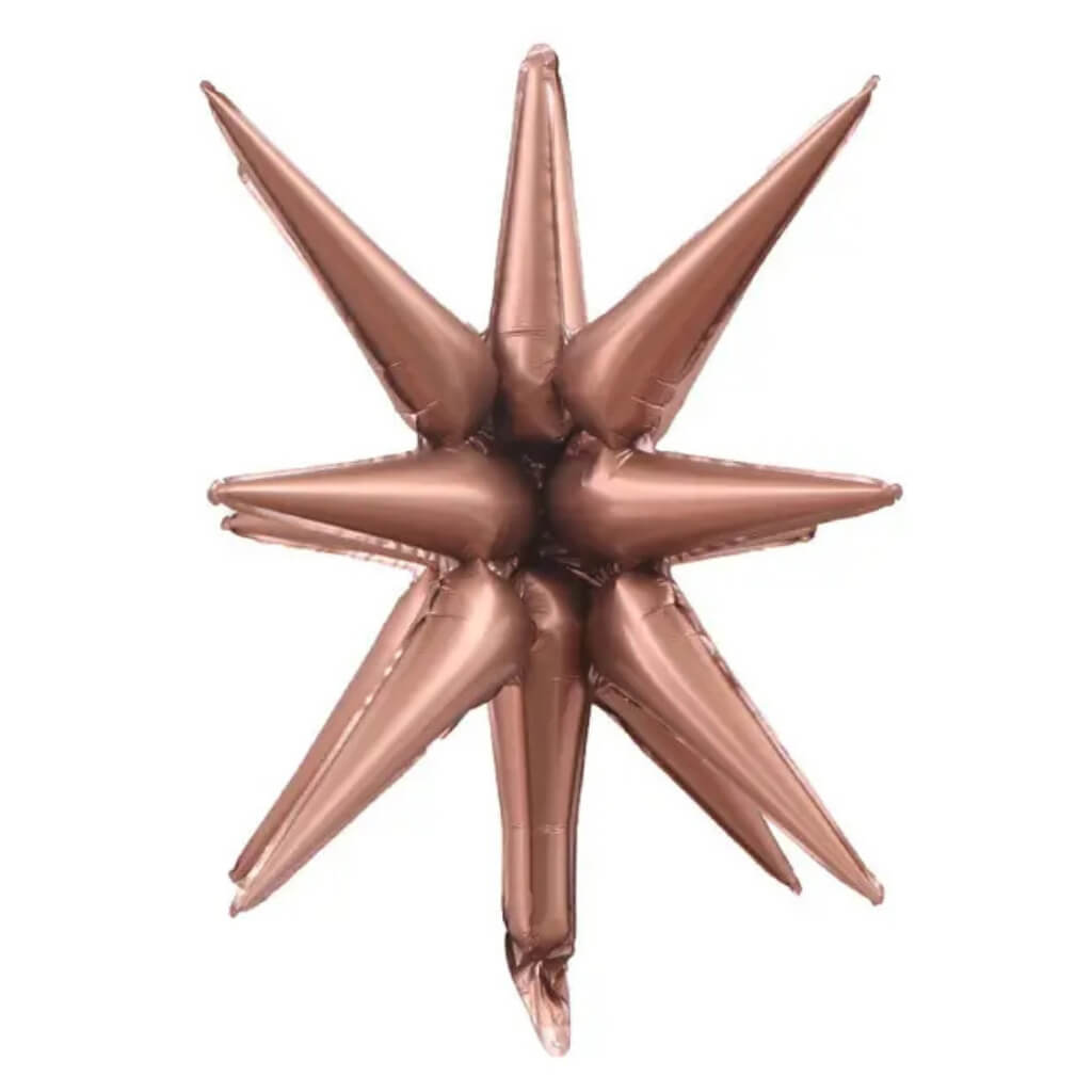 Jumbo 3D Burst Star Matte Chocolate Foil Balloon