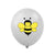 Grey Bumble Bee Latex Balloons 30cm 10 Pack