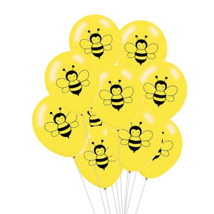 30cm Yellow Bumblebee Latex Balloons 10 Pack