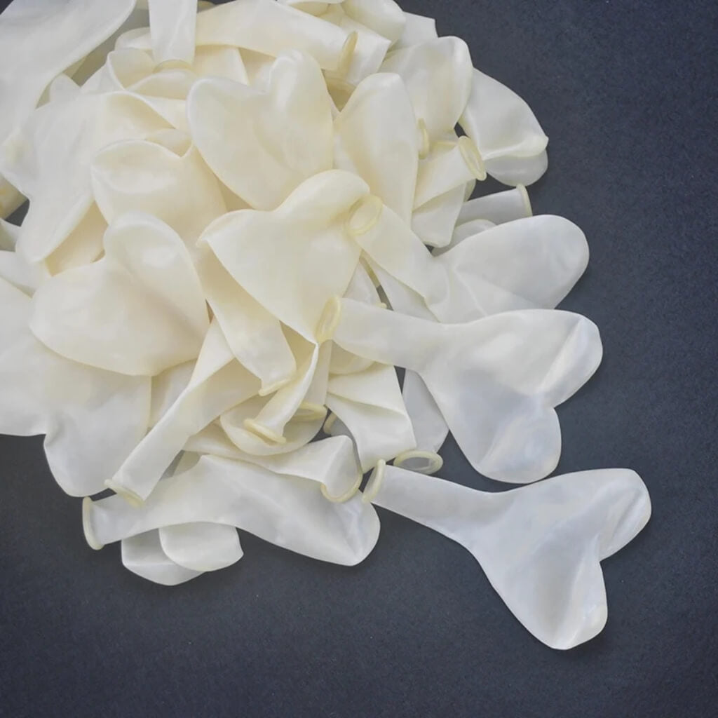 12-inch Clear Transparent Heart Latex Balloons 10pk
