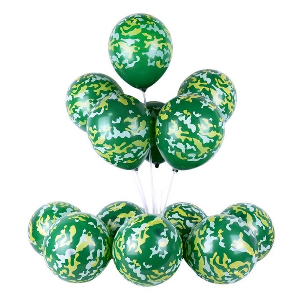Army Camouflage Latex Balloons 30cm 10pk