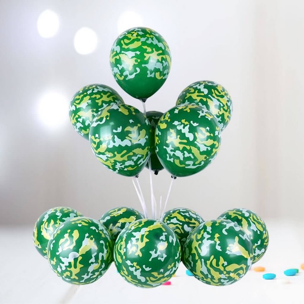 Army Camouflage Latex Balloons 30cm 10pk