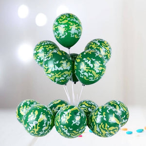 Army Camouflage Latex Balloons 30cm 10pk
