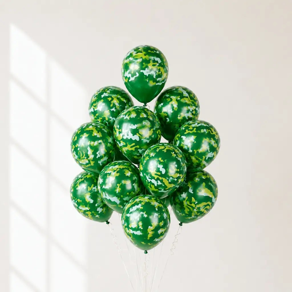 12-inch Army Camouflage Latex Balloons 10pk