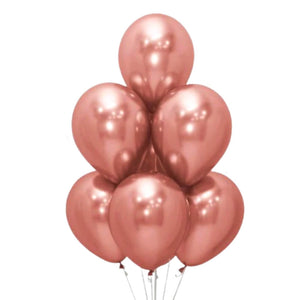 12inch metallic chrom rose gold latex balloons