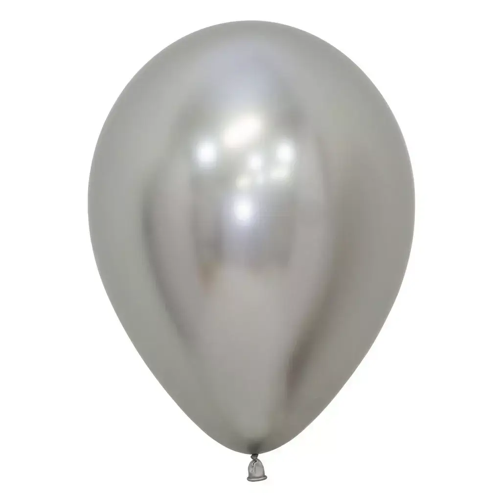 12-inch Pearl Silver Latex Balloons 10pk