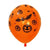 12-inch Pumpkin & Bat Orange Latex Balloons 10pk