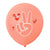 Retro Peach Love Peace Sign Latex Balloons 30cm 10pk