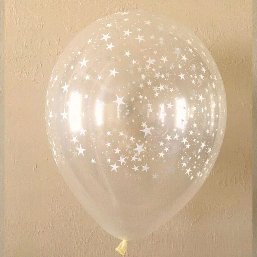 12-inch Twinkling Little Star Clear Latex Balloons 10pk