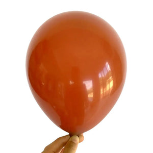 12-inch Vintage Retro Colour Latex Balloons 10pk - RETRO BROWN