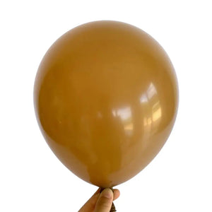 12-inch Vintage Retro Colour Latex Balloons 10pk - retro dark brown