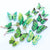3D Green Butterfly Magnetic Stickers 12 Pack