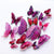 3D Purple Butterfly Magnetic Stickers 12 Pack