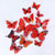 3D Red Butterfly Magnetic Stickers 12pk