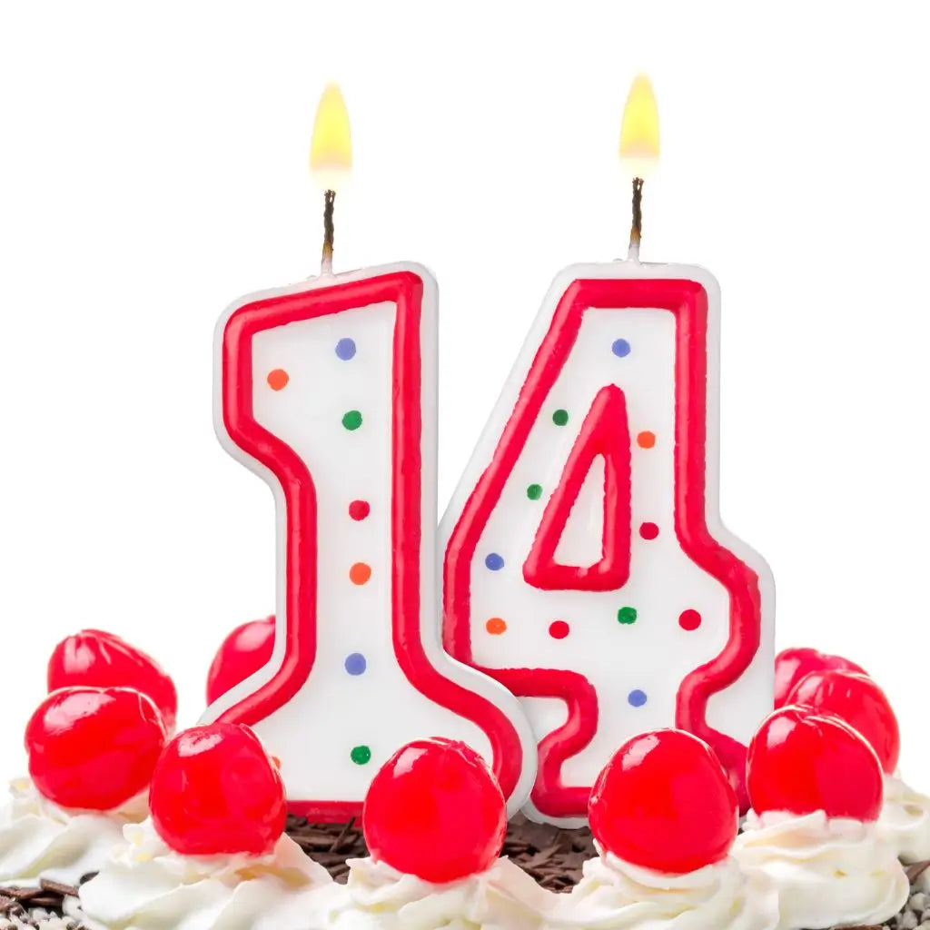 14th birthday candle