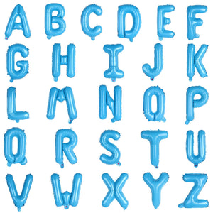 16-inch Baby Blue A-Z Alphabet Letter Foil Balloon