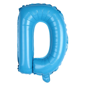 16-inch Baby Blue A-Z Alphabet Letter Foil Balloon letter d