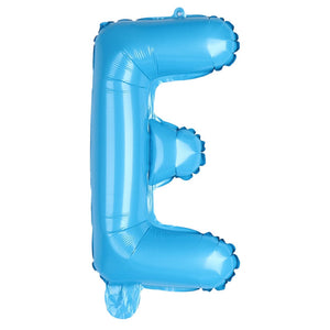 16-inch Baby Blue A-Z Alphabet Letter Foil Balloon letter e