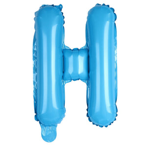 16-inch Baby Blue A-Z Alphabet Letter Foil Balloon letter h