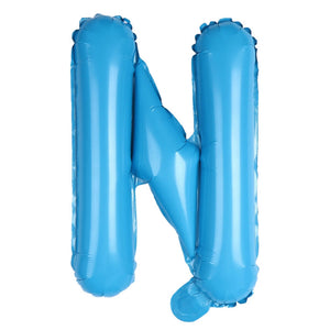 16-inch Baby Blue A-Z Alphabet Letter Foil Balloon letter n