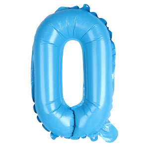 16-inch Baby Blue A-Z Alphabet Letter Foil Balloon letter o