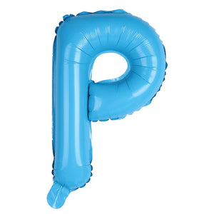 16-inch Baby Blue A-Z Alphabet Letter Foil Balloon letter p