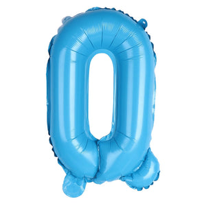 16-inch Baby Blue A-Z Alphabet Letter Foil Balloon letter q