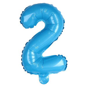 16-inch Baby Blue Number 0-9 Foil Balloon number 2