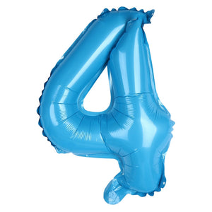 16-inch Baby Blue Number 0-9 Foil Balloon number 4