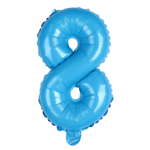 16-inch Baby Blue Number 0-9 Foil Balloon number 8