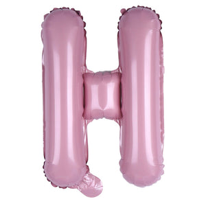 16-inch Baby Pink Alphabet Letter h Foil Balloon