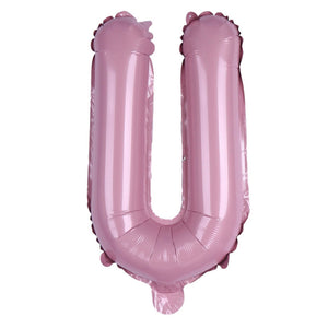 16-inch Baby Pink Alphabet Letter u Foil Balloon