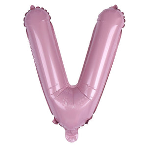 16-inch Baby Pink Alphabet Letter v Foil Balloon