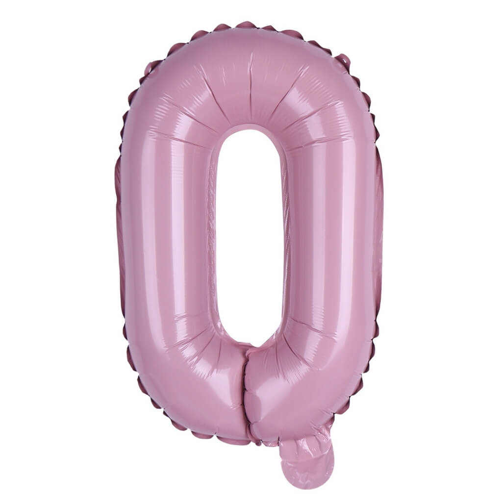 16-inch Baby Pink Number 0-9 Foil Balloon