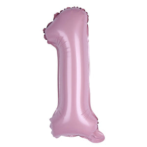 16-inch Baby Pink Number 0-9 Foil Balloon number 1