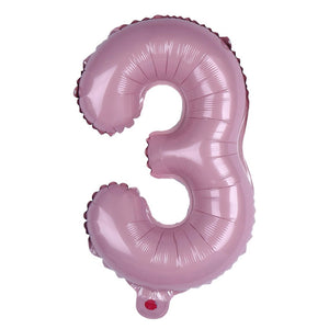 16-inch Baby Pink Number 0-9 Foil Balloon number 3