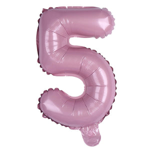 16-inch Baby Pink Number 0-9 Foil Balloon number 5