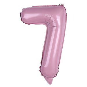 16-inch Baby Pink Number 0-9 Foil Balloon number 7