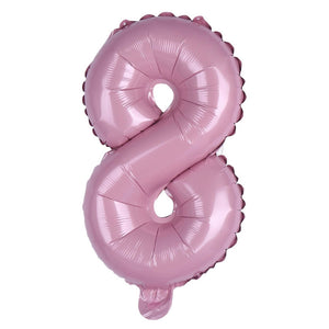 16-inch Baby Pink Number 0-9 Foil Balloon number 8