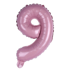 16-inch Baby Pink Number 0-9 Foil Balloon number 9