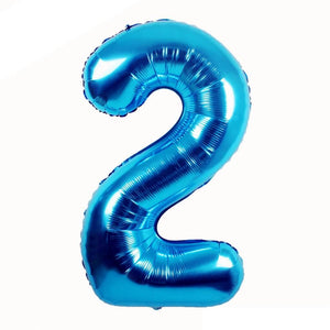 16" Blue A-Z Alphabet Number 2 Foil Balloon